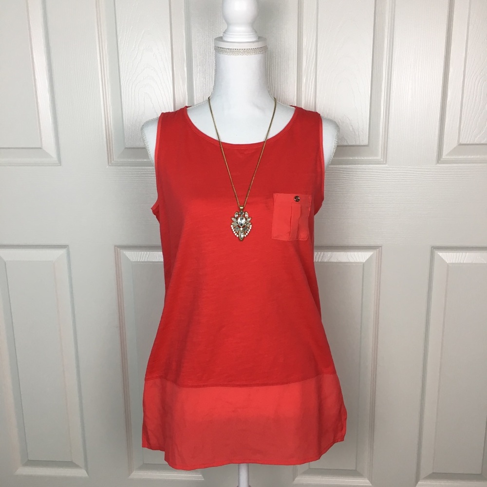 New Tommy Hilfiger Hi-Low Sleeveless Blouse Top S